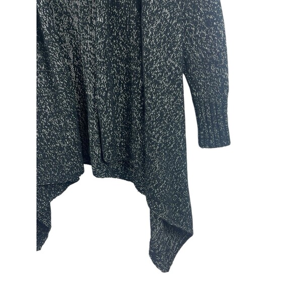 Merona Women’s M Black White Marled Open Front Cardigan Sweater - Picture 5 of 14